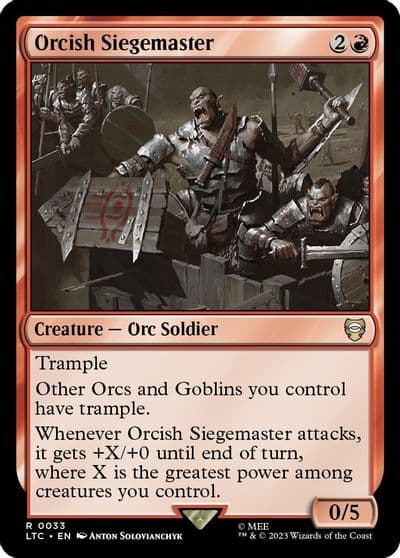 Orcish Siegemaster Commander: The Lord of the Rings: Tales of Middle-earth Magic card