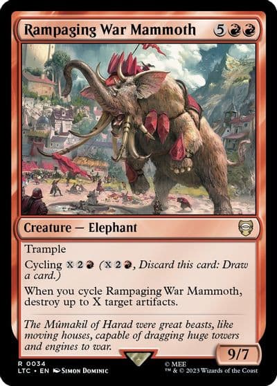Rampaging War Mammoth Commander: The Lord of the Rings: Tales of Middle-earth Magic card