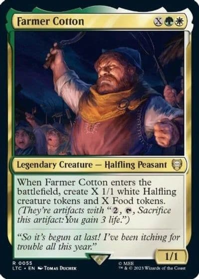 Farmer Cotton Commander: The Lord of the Rings: Tales of Middle-earth Magic card