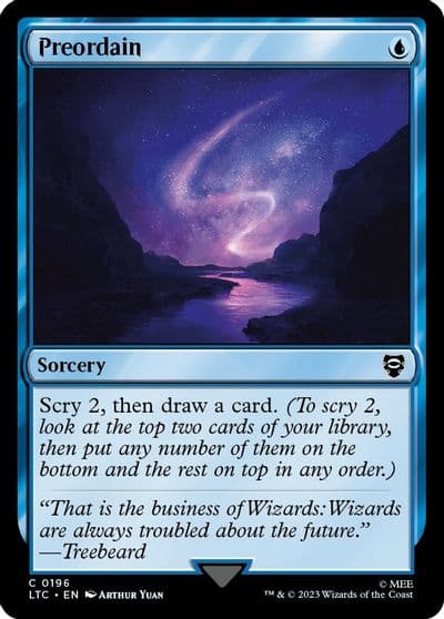 Preordain Commander: The Lord of the Rings: Tales of Middle-earth Magic card
