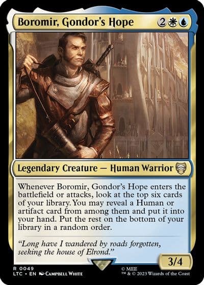Boromir Gondors Hope Commander: The Lord of the Rings: Tales of Middle-earth Magic card