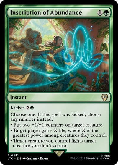 Inscription of Abundance Commander: The Lord of the Rings: Tales of Middle-earth Magic card
