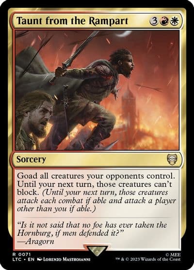 Taunt from the Rampart Commander: The Lord of the Rings: Tales of Middle-earth Magic card