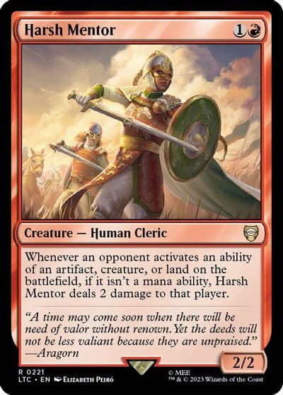 Harsh Mentor Commander: The Lord of the Rings: Tales of Middle-earth Magic card