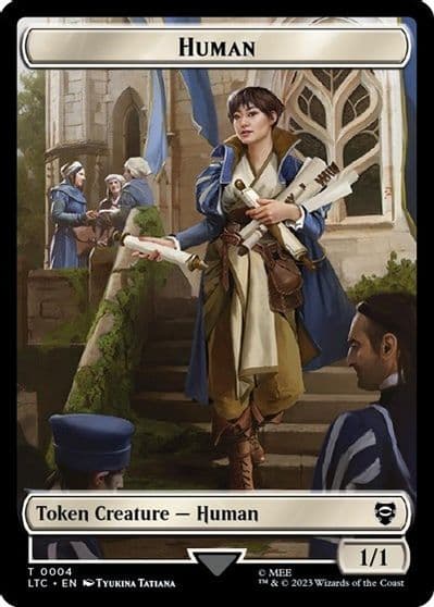 Human Human Knight Double Sided Token Commander: The Lord of the Rings: Tales of Middle-earth Magic card