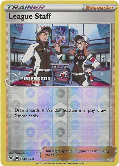 League Staff Professor Program Promos Pokemon card