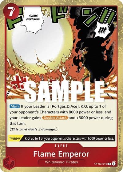Flame Emperor Pillars of Strength One Piece card