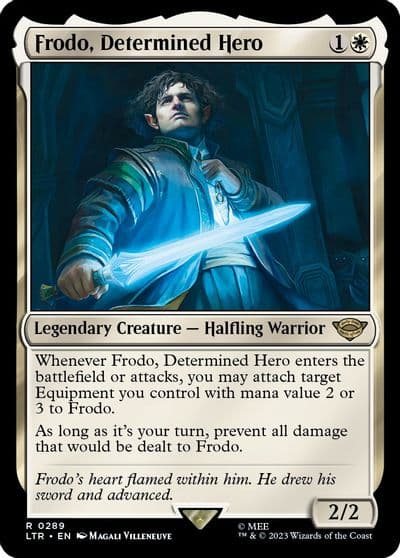 Frodo Determined Hero Universes Beyond: The Lord of the Rings: Tales of Middle-earth Magic card