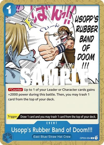 Usopps Rubber Band of Doom Pillars of Strength One Piece card