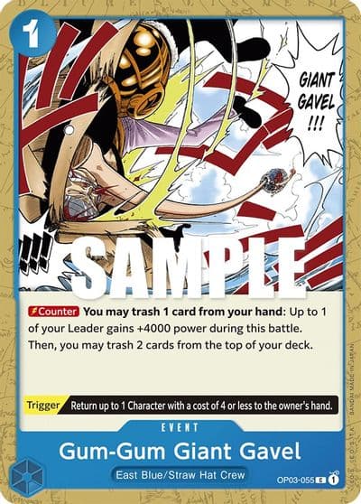 Gum Gum Giant Gavel Pillars of Strength One Piece card
