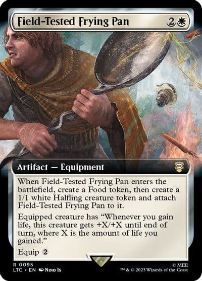 Field Tested Frying Pan Extended Art Commander: The Lord of the Rings: Tales of Middle-earth Magic card