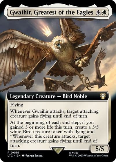 Gwaihir Greatest of the Eagles Extended Art Commander: The Lord of the Rings: Tales of Middle-earth Magic card