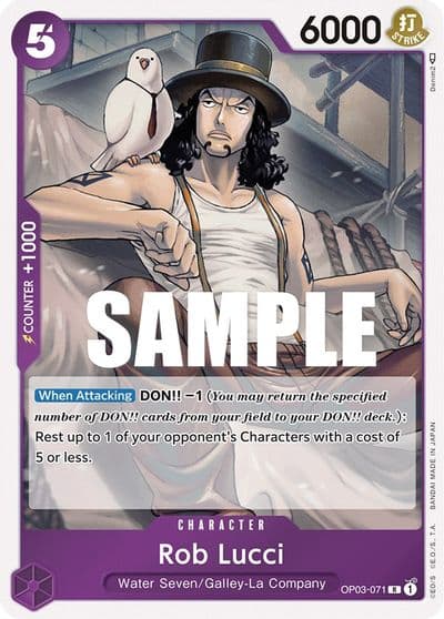 Rob Lucci 071 Pillars of Strength One Piece card