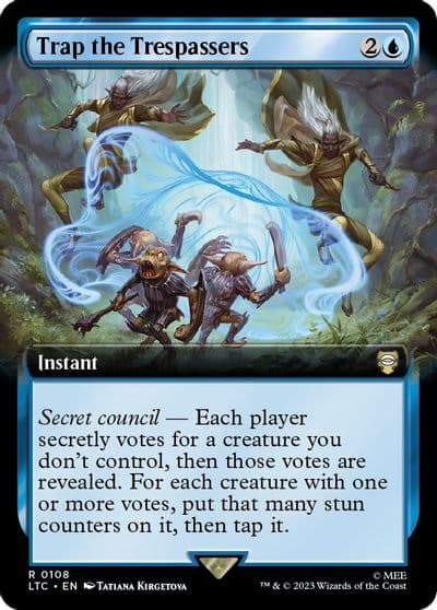 Trap the Trespassers Extended Art Commander: The Lord of the Rings: Tales of Middle-earth Magic card