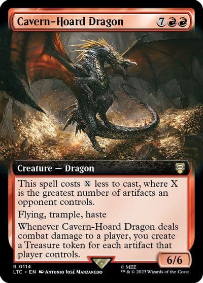 Cavern Hoard Dragon Extended Art Commander: The Lord of the Rings: Tales of Middle-earth Magic card