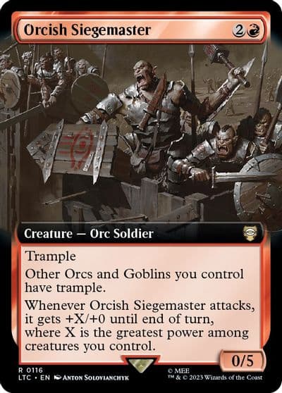 Orcish Siegemaster Extended Art Commander: The Lord of the Rings: Tales of Middle-earth Magic card