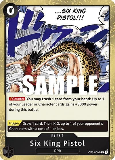 Six King Pistol Pillars of Strength One Piece card