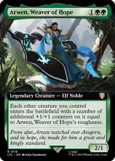 Arwen Weaver of Hope Extended Art Commander: The Lord of the Rings: Tales of Middle-earth Magic card