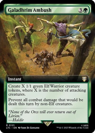 Galadhrim Ambush Extended Art Commander: The Lord of the Rings: Tales of Middle-earth Magic card