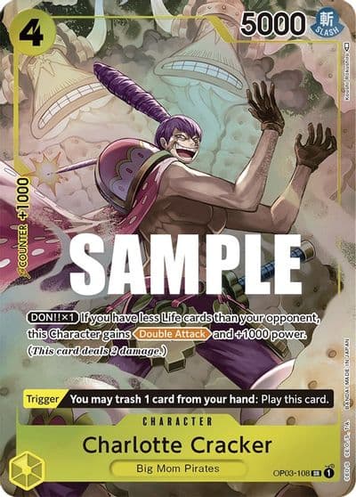 Charlotte Cracker Alternate Art Pillars of Strength One Piece card