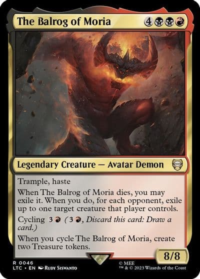 The Balrog of Moria Commander: The Lord of the Rings: Tales of Middle-earth Magic card