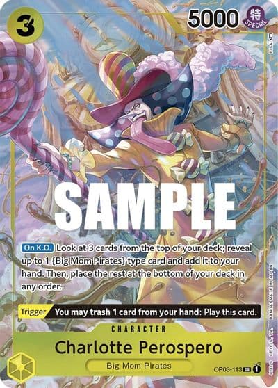 Charlotte Perospero Alternate Art Pillars of Strength One Piece card