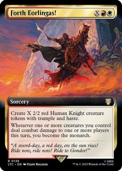Forth Eorlingas Extended Art Commander: The Lord of the Rings: Tales of Middle-earth Magic card