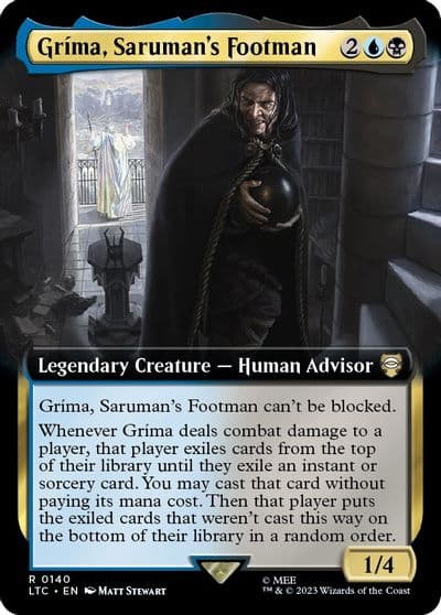 Grima Sarumans Footman Extended Art Commander: The Lord of the Rings: Tales of Middle-earth Magic card