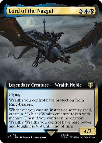 Lord of the Nazgul Extended Art Commander: The Lord of the Rings: Tales of Middle-earth Magic card
