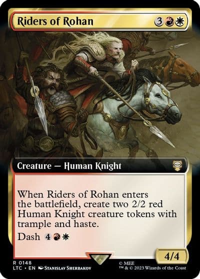 Riders of Rohan Extended Art Commander: The Lord of the Rings: Tales of Middle-earth Magic card