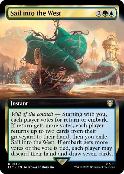 Sail into the West Extended Art Commander: The Lord of the Rings: Tales of Middle-earth Magic card