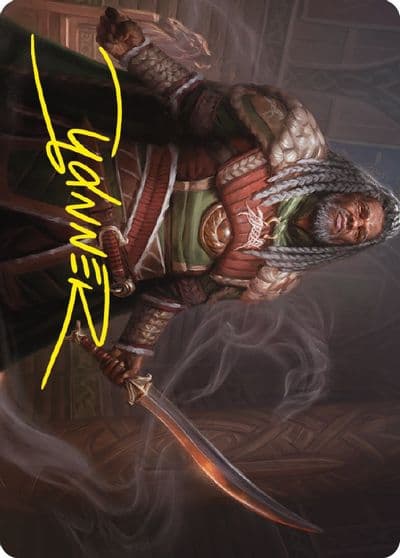 Theoden King of Rohan Art Card Gold Stamped Signature Art Series: Universes Beyond: The Lord of the Rings: Tales of Middle-earth Magic card