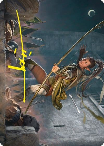 Legolas Counter of Kills Art Card Gold Stamped Signature Art Series: Universes Beyond: The Lord of the Rings: Tales of Middle-earth Magic card