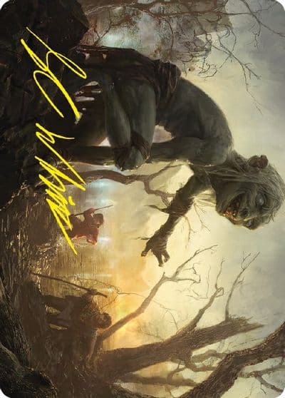 Smeagol Helpful Guide Art Card Gold Stamped Signature Art Series: Universes Beyond: The Lord of the Rings: Tales of Middle-earth Magic card