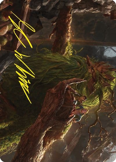 Treebeard Gracious Host Art Card Gold Stamped Signature Art Series: Universes Beyond: The Lord of the Rings: Tales of Middle-earth Magic card
