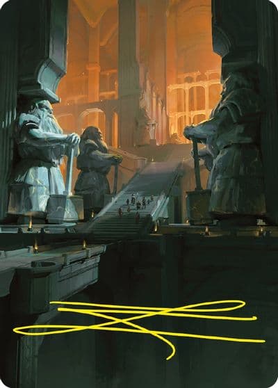 Mines of Moria Art Card Gold Stamped Signature Art Series: Universes Beyond: The Lord of the Rings: Tales of Middle-earth Magic card