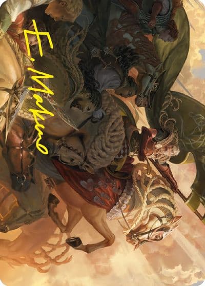 Marshals Anthem Art Card Gold Stamped Signature Art Series: Universes Beyond: The Lord of the Rings: Tales of Middle-earth Magic card