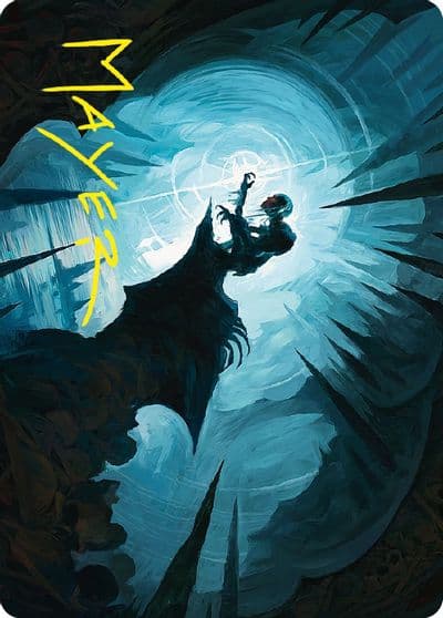 Gollum Patient Plotter Art Card Gold Stamped Signature Art Series: Universes Beyond: The Lord of the Rings: Tales of Middle-earth Magic card