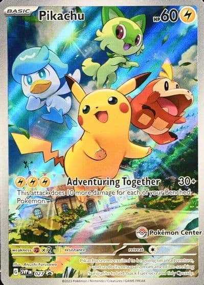 Pikachu - 027 (Pokemon Center Exclusive) SV: Scarlet & Violet Promo Cards Pokemon card