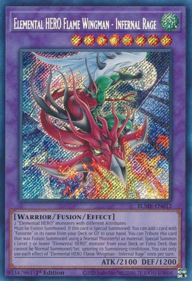 Elemental HERO Flame Wingman Infernal Rage Battles of Legend: Monstrous Revenge Yu-Gi-Oh! card