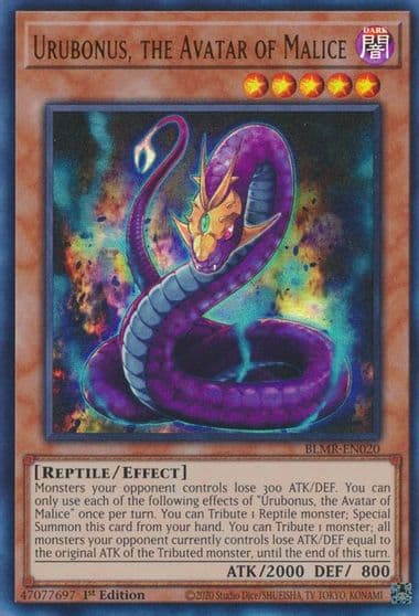 Urubonus the Avatar of Malice Battles of Legend: Monstrous Revenge Yu-Gi-Oh! card