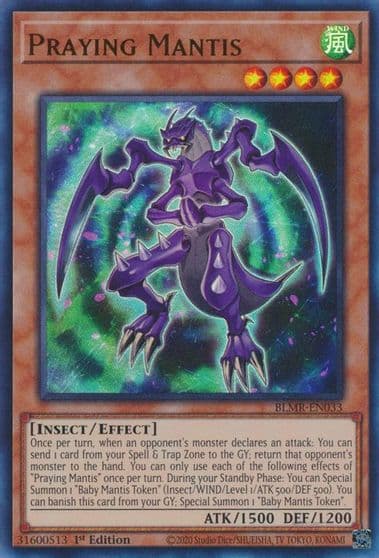 Praying Mantis Battles of Legend: Monstrous Revenge Yu-Gi-Oh! card