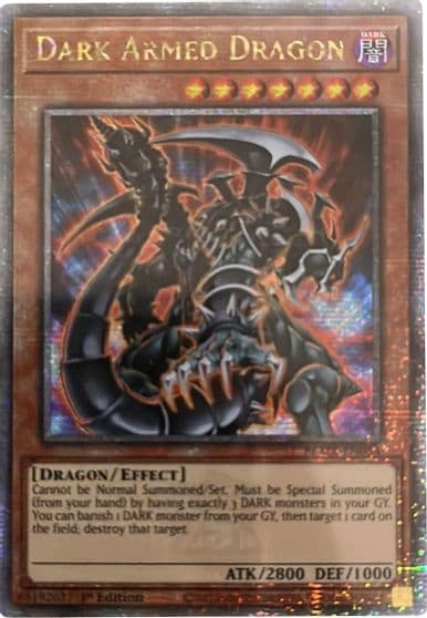 Dark Armed Dragon Quarter Century Secret Rare Battles of Legend: Monstrous Revenge Yu-Gi-Oh! card