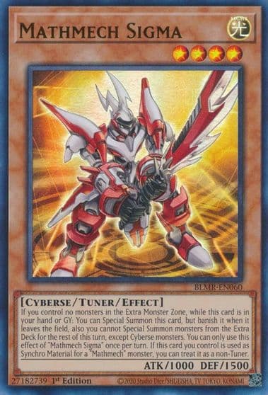 Mathmech Sigma Battles of Legend: Monstrous Revenge Yu-Gi-Oh! card