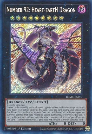 Number 92 Heart eartH Dragon Battles of Legend: Monstrous Revenge Yu-Gi-Oh! card