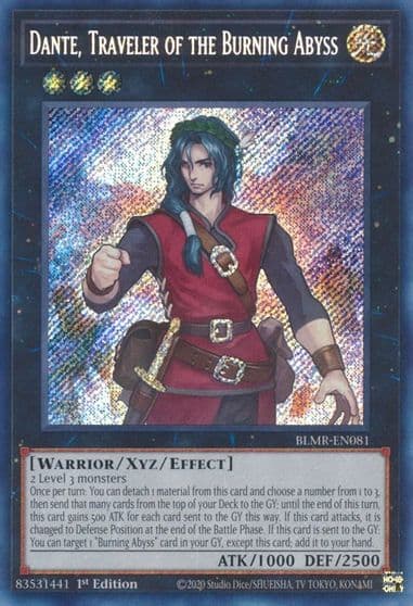 Dante Traveler of the Burning Abyss Battles of Legend: Monstrous Revenge Yu-Gi-Oh! card