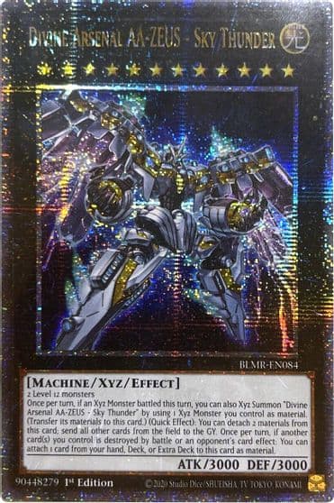 Divine Arsenal AA ZEUS Sky Thunder Quarter Century Secret Rare Battles of Legend: Monstrous Revenge Yu-Gi-Oh! card