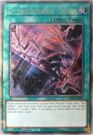 Sky Striker Mobilize Engage Quarter Century Secret Rare Battles of Legend: Monstrous Revenge Yu-Gi-Oh! card