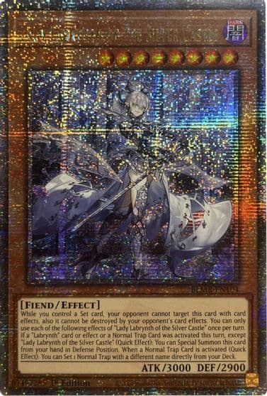 Lady Labrynth of the Silver Castle Quarter Century Secret Rare Battles of Legend: Monstrous Revenge Yu-Gi-Oh! card