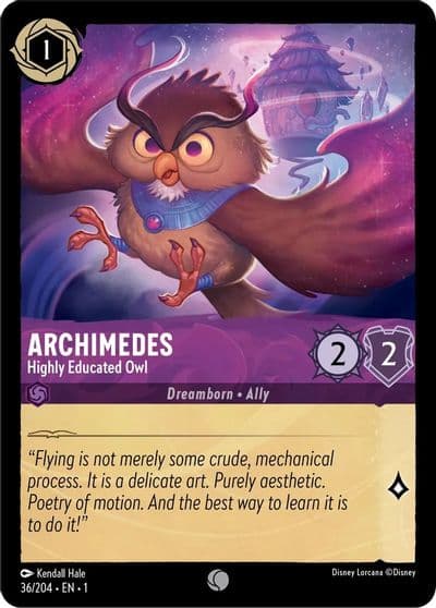 Archimedes Highly Educated Owl The First Chapter Lorcana card